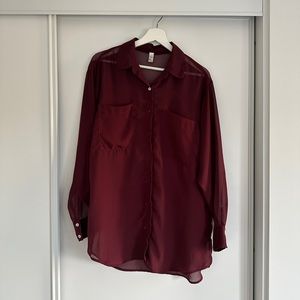 American Apparel Button-Down Chiffron Top